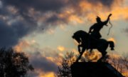 Statue of the Bashkir national hero Salawat Yulayev in Ufa. (© picture-alliance/dpa/TASS / Yegor Aleyev)