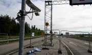 Closed border with Russia at the Vaalimaa checkpoint on 22 May. (© picture alliance/dpa/Lehtikuva / Jussi Nukari)