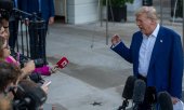 Trump lashed out at the leaders of Iran and Israel just before leaving the Nato summit in The Hague. (© picture alliance / ZUMAPRESS.com / Andrew Leyden)