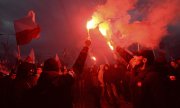 March by nationalists and right-wing extremists on 11 November 2017. (© picture-alliance/dpa)