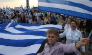 Atina ile Üsküp arasındaki mutabakat nedeniyle Selanik'teki protestolar (Eylül 2018). (© picture-alliance/dpa)