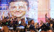 Zelenskiy, mevcut Devlet Başkanı Poroşenko karşısında ezici bir zafer kazandı. (© picture-alliance/dpa)