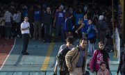 Arrivée d'un ferry transférant vers le continent des réfugiés qui se trouvaient dans le camp saturé de Samos, le 22 octobre 2019. (© picture-alliance/dpa)