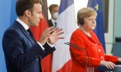 Angela Merkel und Emmanuel Macron bei ihrem Treffen vor einigen Tagen in Berlin. (© picture-alliance/Axel Schmidt)