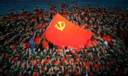 29.06.2021: Große Aufführung zum 100. Geburtstag der KP im Nationalstadion in Beijing. (© picture-alliance/dpa/ Koki Kataoka)