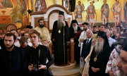 Le nouvel évêque Joanikije dimanche à Podgorica, capitale du Monténégro. (© picture-alliance/ASSOCIATED PRESS  Risto Bozovic)