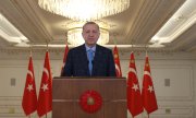 Реджеп Тайип Эрдоган в Стамбуле, 12 февраля 2022 года. (© picture-alliance/AA/Мустафа Камаджи)
