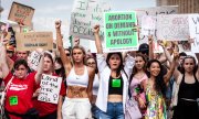 Protests against the Supreme Court ruling in Washington on 26 June 2022. (© picture alliance/NurPhoto/Allison Bailey)