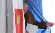 At a polling station in Kemerovo, western Siberia. (© picture-alliance/dpa/TASS / Maxim Kiselev)