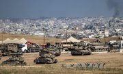 Israeli troops on the edge of the Gaza Strip on 20 May 2025. (© picture alliance / Anadolu / Mostafa Alkharouf)