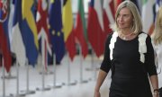Federica Mogherini 2019 in Brüssel: Sie war von 2014 bis 2019 EU-Außenbeauftragte. (© picture alliance/NurPhoto/Nicolas Economou)