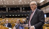 Avrupa Komisyonu Başkanı Jean-Claude Juncker, 30 Ocak 2019'da Avrupa Parlamentosu'nda Brexit hakkında konuşurken. (© picture-alliance/dpa)