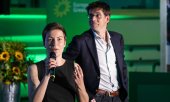 The lead candidates of the Greens, Ska Keller and Bas Eickhout. (© picture-alliance/dpa)