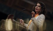 Spanish Finance Minister Maria Jesus Montero, 16 March 2022. (© picture alliance / EPA / JAVIER LIZON)