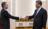 Il s'agissait de la première visite d'un ministre américain des Affaires étrangères à Pékin depuis 2018. (© picture alliance / ASSOCIATED PRESS / Leah Millis)