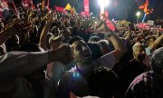 Anti-government protests in Istanbul on Tuesday. (© picture alliance / ASSOCIATED PRESS / Khalil Hamra)