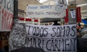 Protestations contre l'expulsion de Maricarmen Abascal, 87 ans, de son logement à Madrid. (© picture-alliance/ ZUMAPRESS.com/David Canales)